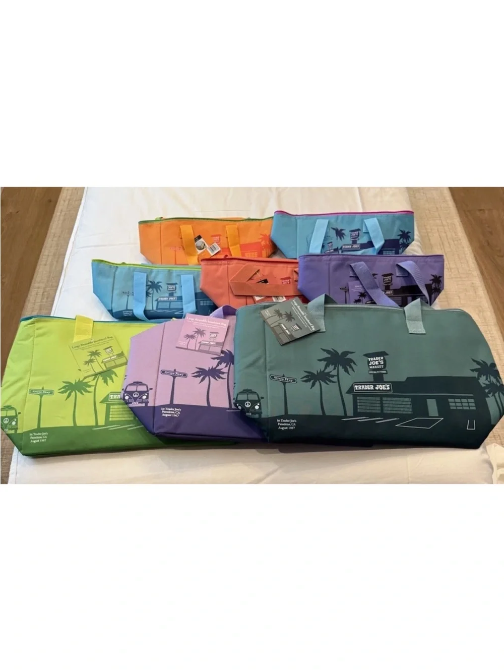 NWT, Trader Joe's Palm Large/mini  Tote Bags. Price includes 1 bag of each size.